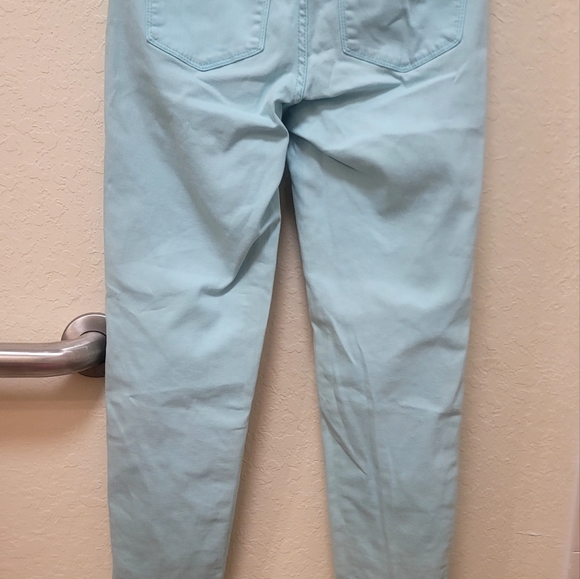 NxD Ladies Size 2 Petite Mint Green Jeans Midrise LITEWASH Pockets Beltloops - Picture 9 of 16